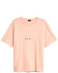 H&M T Shirt With Printed Text