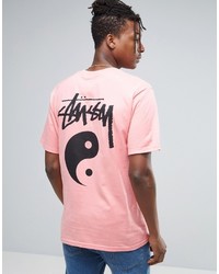 Stussy T Shirt With Ying Yang Back Print