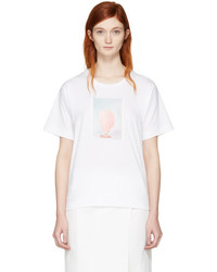 Marni White Pink Ruth Van Beek Edition Graphic T Shirt
