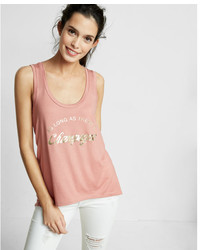 Express As Long As Theres Champagne Graphic Tank