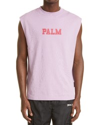 Palm Angels Giaguaro Sleeveless T Shirt In Lilac Red At Nordstrom