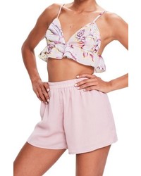 Missguided Tropical Print Crop Camisole