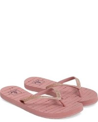 Pink Print Thong Sandals