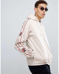 Profound Aesthetic Rose Track Jacket With Taping In Cream