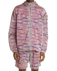 Aries Windcheater Tiger Print Hooded Nylon Jacket