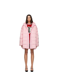 MSGM Pink Down Hooded Coat