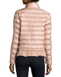 Moncler Anemone Flounce Puffer Jacket Pink