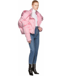 Chen Peng Pink Short Quilted Puffer Jacket