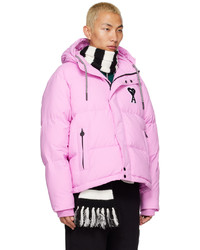 AMI Alexandre Mattiussi Pink Puma Edition Puffer Jacket