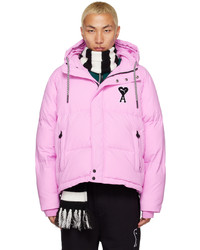 AMI Alexandre Mattiussi Pink Puma Edition Puffer Jacket