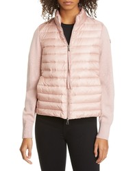 Moncler Quilted Down Wool Short Jacket