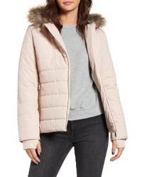 Maralyn & Me Quilted Faux Hooded Jacket
