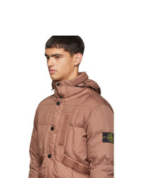 Stone Island Red Down Puffer