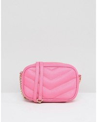 Asos Camera Bag With Quilted Chevron Cross Body Bag