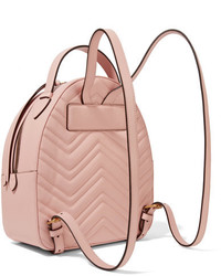 Gucci Gg Marmont Quilted Leather Backpack Pastel Pink