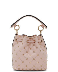 Valentino Pink Garavani Mini Spike Bucket Bag