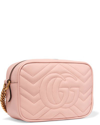 Gucci Gg Marmont Camera Mini Quilted Leather Shoulder Bag Baby Pink
