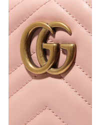 Gucci Gg Marmont Camera Mini Quilted Leather Shoulder Bag Baby Pink