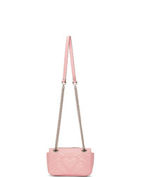 Gucci Pink Mini Gg Marmont 20 Shoulder Bag