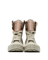 Chloé Pink And Beige Clint High Top Sneakers