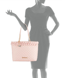Betsey Johnson Family Ties Quilted Tote Blush