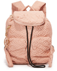 Pink Quilted Nylon Backpack