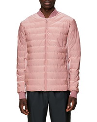 Pink Quilted Nylon Bomber Jacket