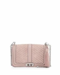 Pink Quilted Suede Bag