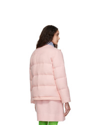 Gucci Pink Down Tweed Jacket