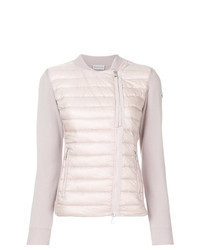 Pink Quilted Zip Sweater