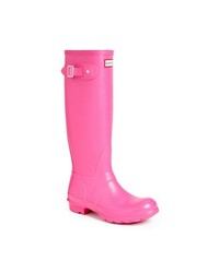 Hunter Original Tall Rain Boot Lipstick Pink 10 M