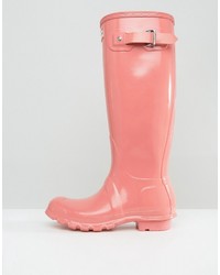Hunter Original Tall Gloss Pink Wellington Boots