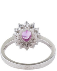 Ring 14k Pink Sapphire Diamond