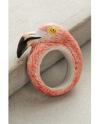 Anthropologie Flamingo Portrait Ring