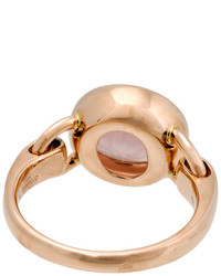 Poiray Indrani 18k Rose Gold Round Rose Quartz Ring Size 525