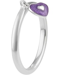 Journee Collection Sterling Silver Heart Charm Ring