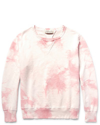 Remi Relief Distressed Tie Dyed Loopback Cotton Jersey Sweatshirt