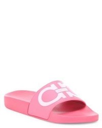 Pink Rubber Flat Sandals