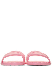 Miu Miu Pink Rubber Pool Slide Sandals