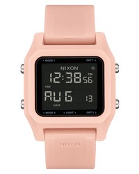Nixon Staple Digital Rubber Watch In Pink At Nordstrom