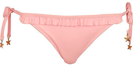 light pink ruffle bikini