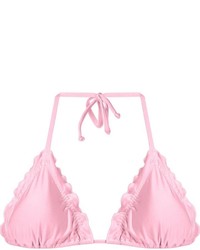 Pink Ruffle Bikini Top