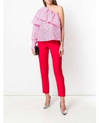 MSGM Broderie Anglaise Ruffled Blouse
