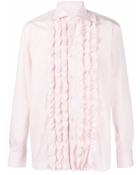 Pink Ruffle Long Sleeve Shirt