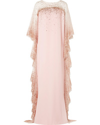 Marchesa Ruffled Sequined Med Cady Gown