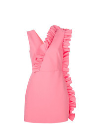 Pink Ruffle Sheath Dress