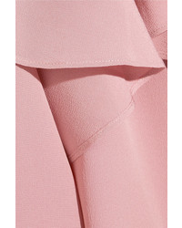 Etro Ruffled Silk Crepe De Chine Blouse Pink
