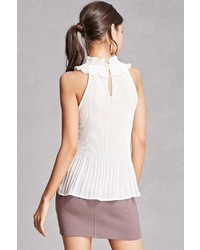Forever 21 Accordion Ruffle Halter Top