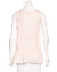 The Great Sleeveless Ruffle Trimmed Top