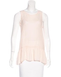 The Great Sleeveless Ruffle Trimmed Top